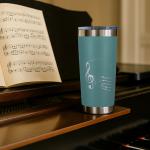 AqwaDrop 22 oz Tapered Vacuum Insulated Tumbler – Music Design
